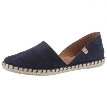 Alpargatas de Serraje para Mujer Verbenas - Modelo Carmen Marino en Color Azul, Talla 36