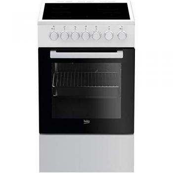Cocina Vitrocerámica Eléctrica 60L 4 Fuegos Blanca - BEKO FSS57100GW