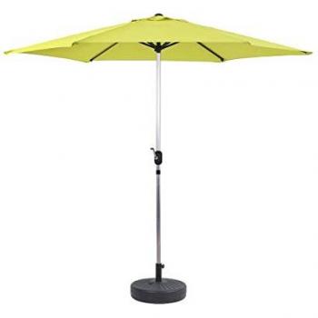 Parasol de Jardín Aluminio 'Sol' Verde Ø3m con base