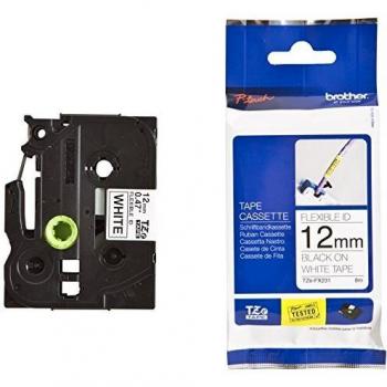 Brother TZe-FX231 Negro sobre blanco TZe cinta para impresora de etiquetas - Cintas para impresoras de etiquetas