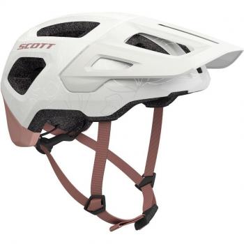 Casco de ciclismo Scott Argo Plus MIPS para niños en blanco y rosa claro