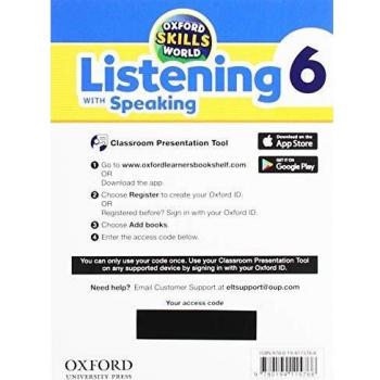 Oxford Skills World. Listening & Speaking 6. Classroom Presentation Tool Access Card