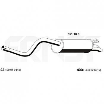 Silenciador trasero ERNST 551106 para FIAT Punto II, Idea y LANCIA Ypsilon II, Musa