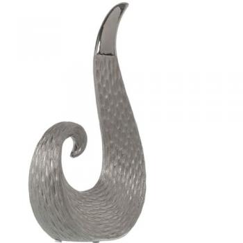 Figura Decorativa Alexandra House Living Plateado Cerámica 22 x 8,5 x 39 cm