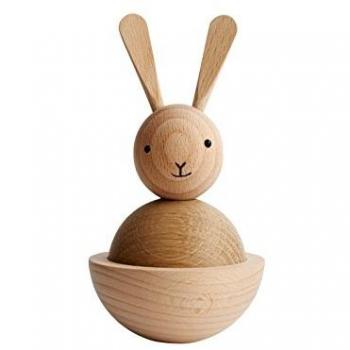OYOY - Figura decorativa de madera – Conejo – Diámetro 7 x altura 12 cm