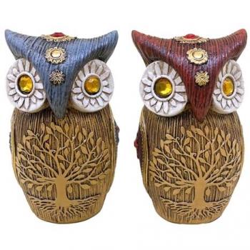 Figura de Búho Marrón ORIGEN Home Decor - 10x6x5cm