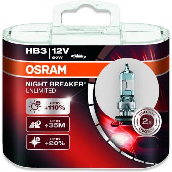 HB3 12V 60W 9005 NBU Night Breaker Unlimited Double Pack