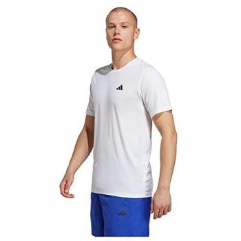 Camiseta de fitness Adidas Essentials Train Feelready de manga corta para hombre en color blanco, modelo Ic7440, talla M