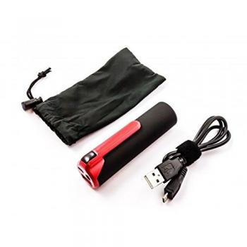 Informatic power bank 3400 mah negro con clip rojo y linterna led