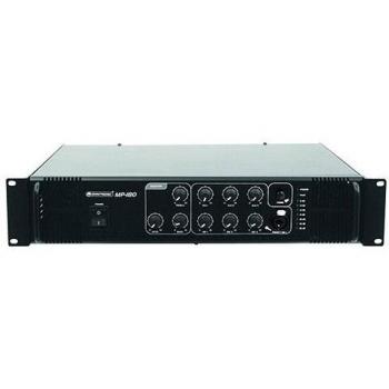 Omnitronic MP-180 PA Amplificador mezclador, blanco /, rojo