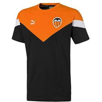 Puma Vcf Iconic MCS tee Camiseta, Hombre, Black-Vibrant Orange White, S