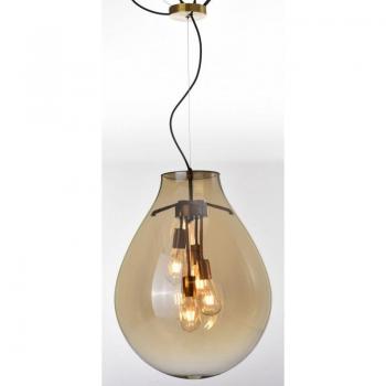 Lámpara colgante Rio Chrome 4 bombillas 60cm con acabados en cromo, diseño moderno, incluye 4 bombillas de hasta 60W cada una, dimensiones de 60 cm de largo, ideal para comedores