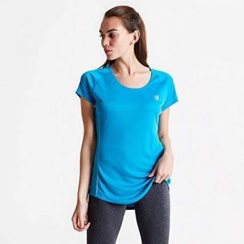 Dare2B Corral-Camiseta De Deporte, Tejido Elástico Y Ligero De Secado Rápido T-Shirts/Polos/Vests, Mujer, Freshwater Blue, 16