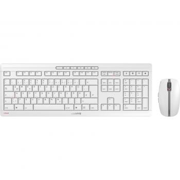 Cherry Stream Desktop Recharge Teclado y Ratón Inalámbricos RF AZERTY Belga Gris