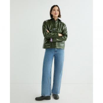 Noisy May - Impermeable corto de mujer con diseño moderno, tejido impermeable, corte corto, capucha ajustable y bolsillos laterales