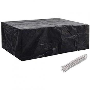 vidaXL Funda Muebles Jardín 8 Ojales 242x162x100 cm Exterior Mobiliario Patio