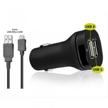 Ksix B0500CRU - Pack de cargador dual y datos, conector Micro USB