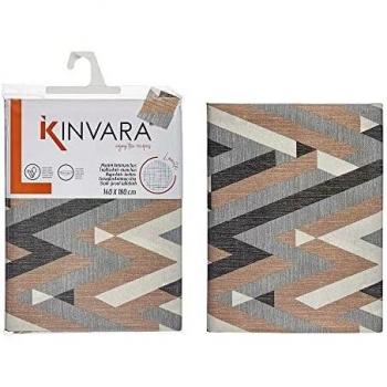Mantel Loneta Rayas Marrón Beige 140 x 180 cm