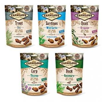 Galletas Soft Carnilove de Carpa y Tomillo para perros 0.2 KG