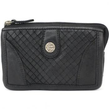 STEPPING STRONG STAMP - Monedero de mujer en piel lavada color negro