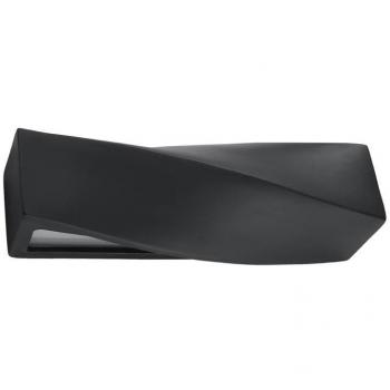 Aplique de Pared LED Sigma Cerámica Negro E27 15cm