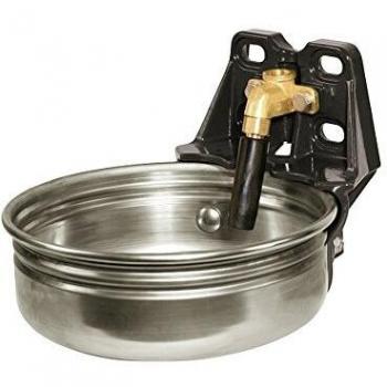 Kerbl Cubeta de Acero Inoxidable E21 con válvula de Tubo, conexión 1/2