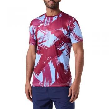 Camiseta de fútbol Pro Team hombre burdeos azul Joma de manga corta