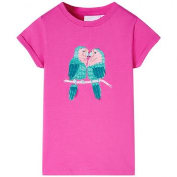 Camiseta infantil rosa oscuro 128