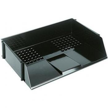 Deflecto Wide Entry Letter Tray Black