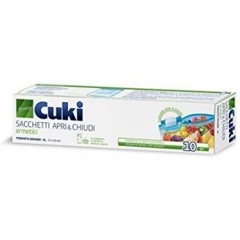 Bolsas Congeladoras Cuki Abrir y Cerrar Ermeticas Grandes 3L - 10 Piezas (27x25 cm)