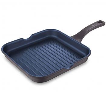 Sartén parrilla/grill de 28×28 cm con titanio 3 Claveles Dark Collection
