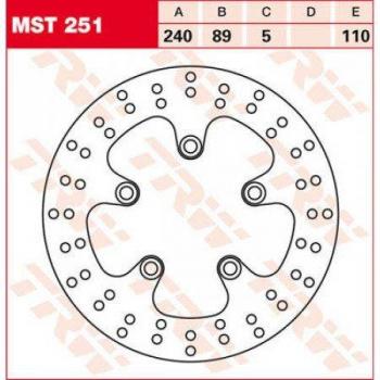 Suzuki 600 1200 bandit-96/05- 600 750 gsxf-98/07- 650 sv-99/02 750 gsxr-88/95 Disco de freno arriere-mst251
