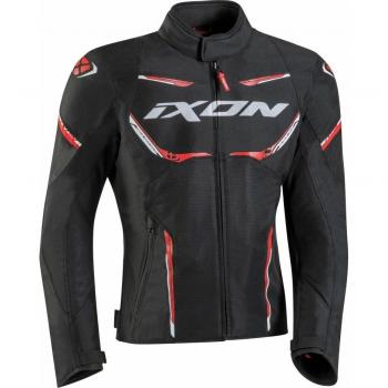 Ixon Chaqueta textil de Moto Striker Air WP Negro-Rojo-Blanco 2XL