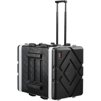 Vevor 8U Rack Case with Wheels, ABS Construction, Heavy-Duty Butterfly Latches, Detachable Front & Back Panels for Amps and Mixers
