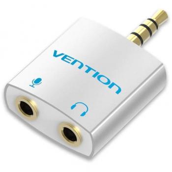 Adaptador de audio Vention BDBW0 Jack 3.5 Macho - 2x Jack 3.5 Hembra Blanco