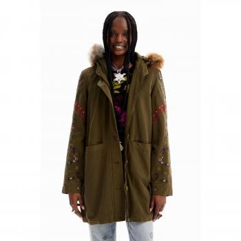 Desigual - Parka con capucha y bordados
