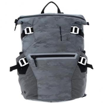 Piquadro Eco-Friendly RFID Laptop Backpack 15.6 with Anti-Theft Features in Camo Gray