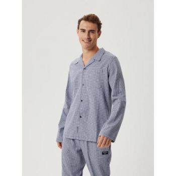 Core Flannel Pajama Shirt - Björn Borg Blue, Size L