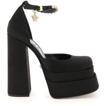 Versace Medusa Aevitas Double Platform Pumps - Black, Size 40