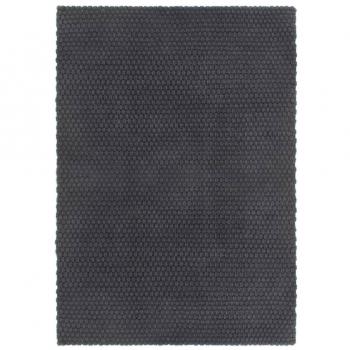 Alfombra rectangular de algodón antracita 180x250 cm