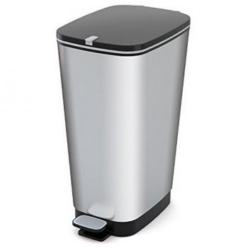 Cubo de Basura con Pedal Curver Chic Acero Inoxidable 50 L Plateado