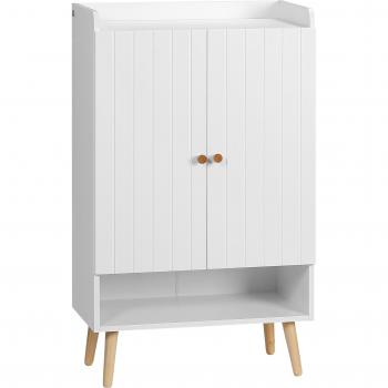 Mueble Zapatero con 2 Puertas 60x33x100 cm Blanco