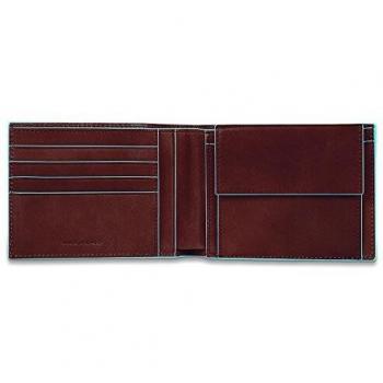 Piquadro Blue Square Monedero, 0.43 Liters, Marrón