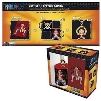 ABYstyle - One Piece - Caja de Regalo Luffy - Taza 320ml + Llavero + Cuaderno