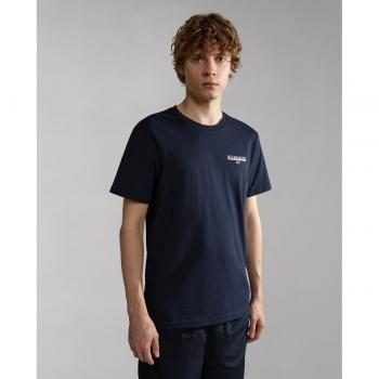 Camiseta de hombre Napapijri S-Ice color azul marino de manga corta