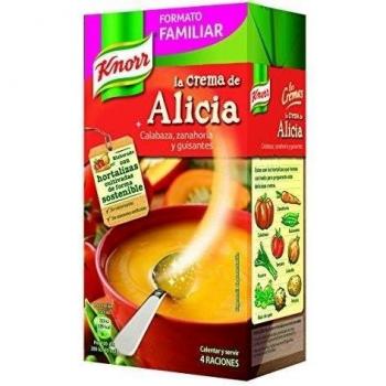 KNORR la crema de alicia calabaza zanahoria y guisantes envase 1 lt