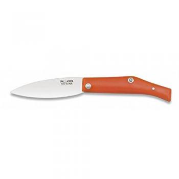 Navaja Pallares de color naranja, caja a color, hoja de 7 cm de acero de carbono, mango de ABS, 06098-NA