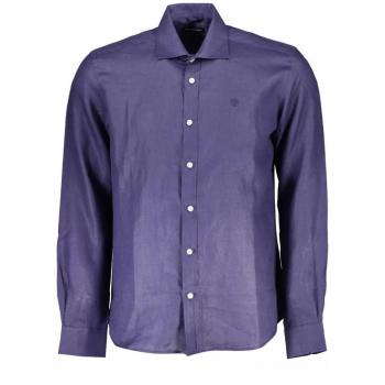 North Sails Blue Linen Shirt - L, Casual Shirt, Male, Blue, Size: L