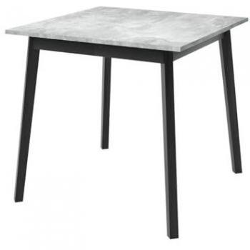 Mesa Edmond 109, Alargable, Aglomerado Laminado, Mármol Gris y Negro, 77x85x85cm