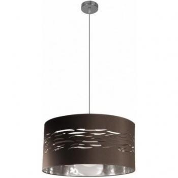 Colgante Niebla 1xe27 Cromo Marrón Plata 40x40 cm - Diseño Moderno